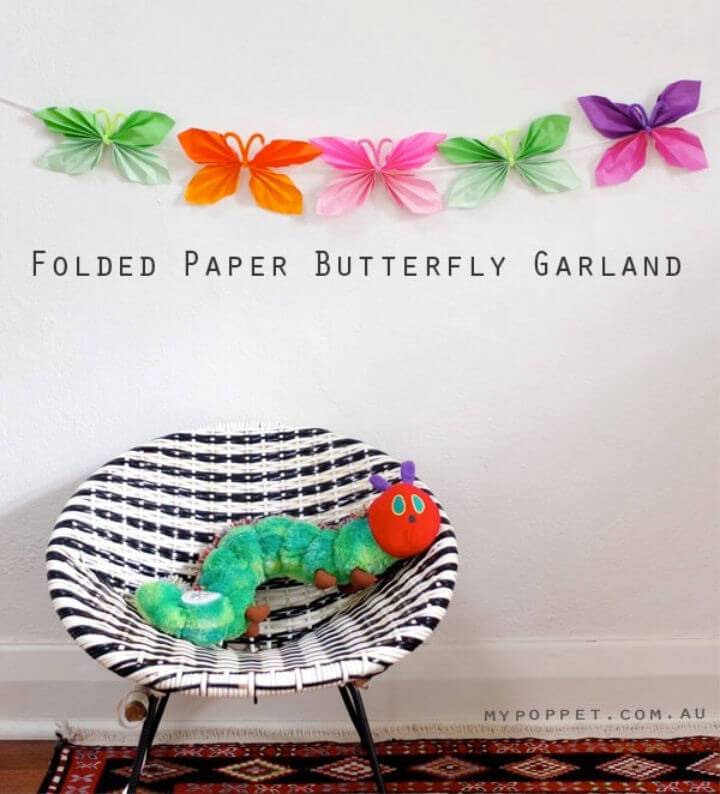 Origami Paper Butterfly Garland