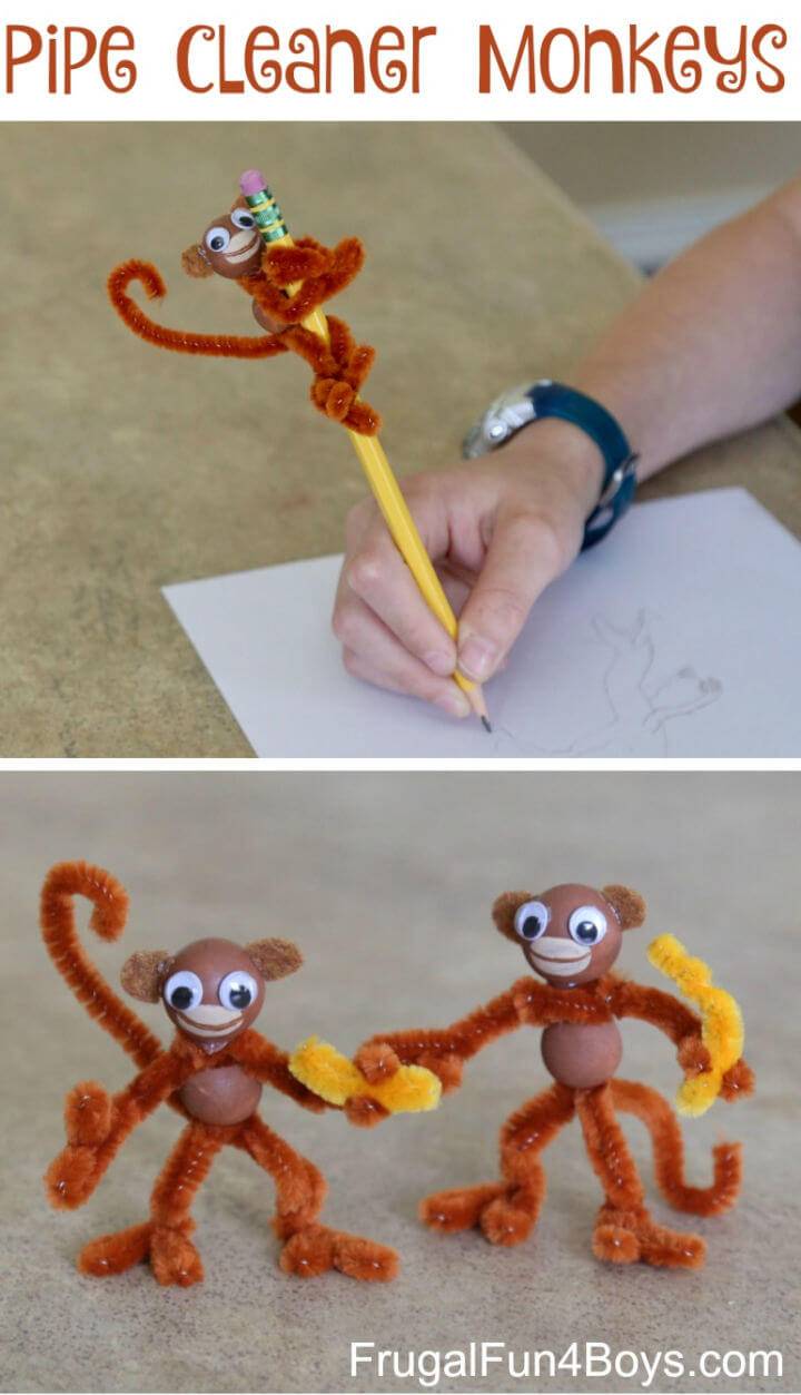 Pipe Cleaner Monkeys Craft