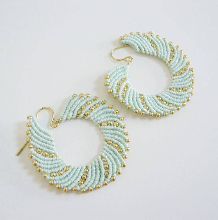 Pretty DIY Macrame Swirl Earrings