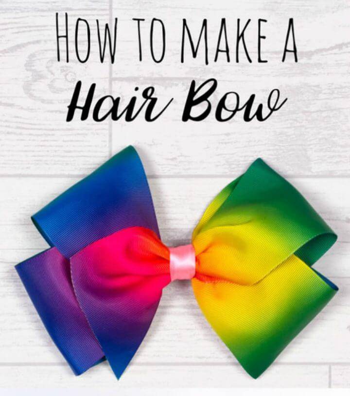 Pretty DIY Rainbow Hair Bow