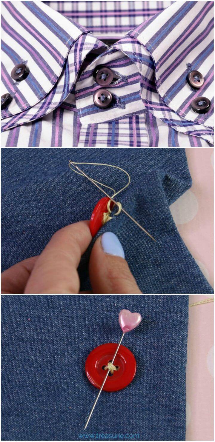 Sew a Button on a Shirt for Beginners