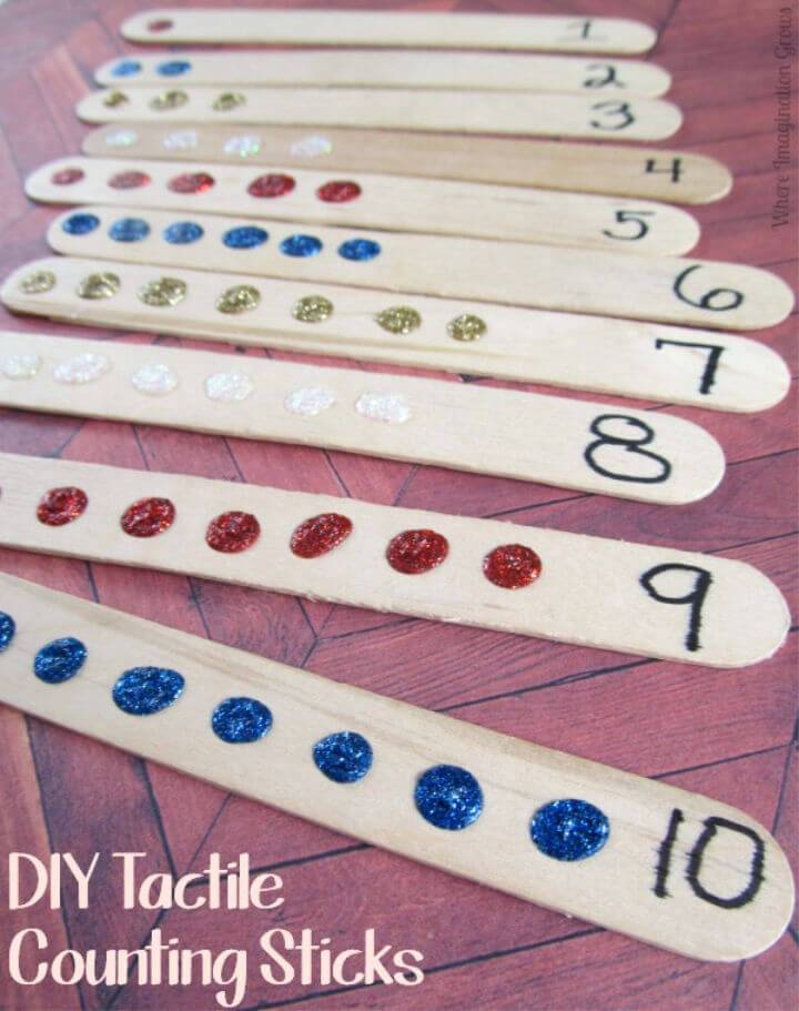Tactile Counting with Craft Sticks
