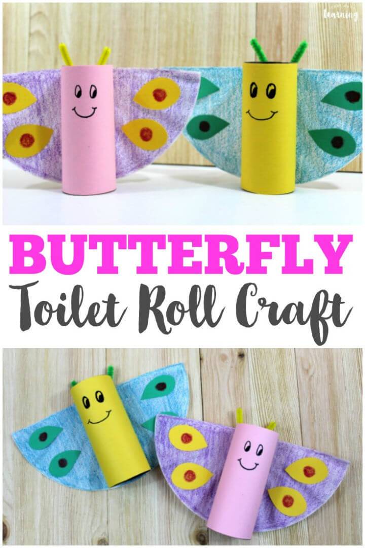 Toilet Roll Butterfly Craft for Kids