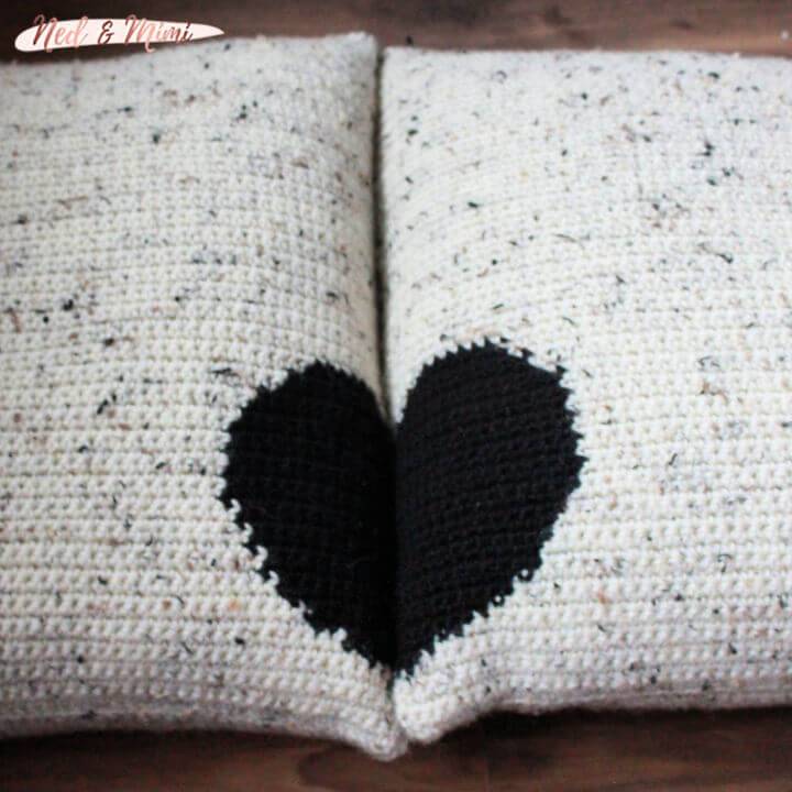 Two Cushions One Heart Free Crochet Pattern