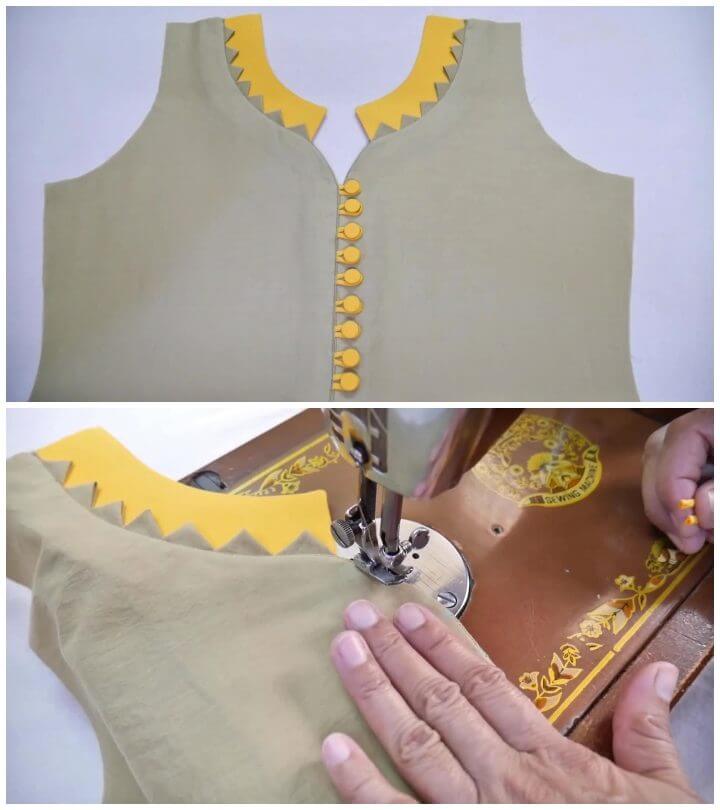 Unique DIY Neck Design Cutting and Stitching