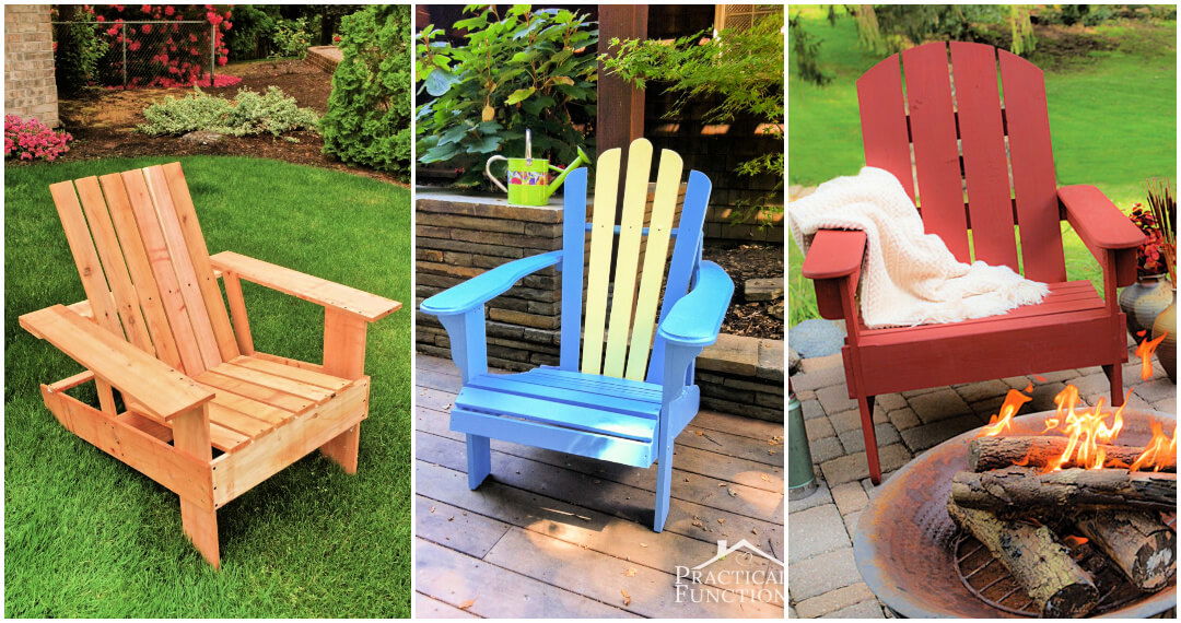 20 Best &amp; Free Adirondack Chair Plans with Printable 