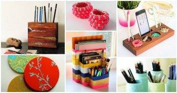 35 Easy DIY Craft Projects for your Desk diy ideas for desk organization diy desk organizer tray diy organizer
