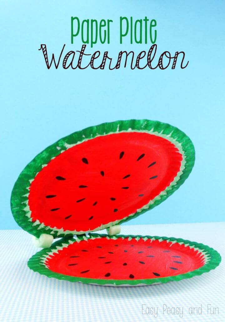Amazing DIY Paper Plate Watermelon