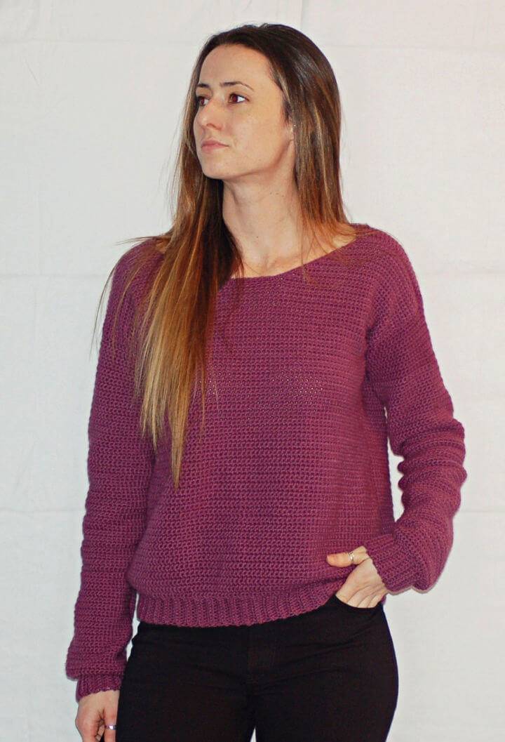 Awesome Aubergine Sweater Free Pattern