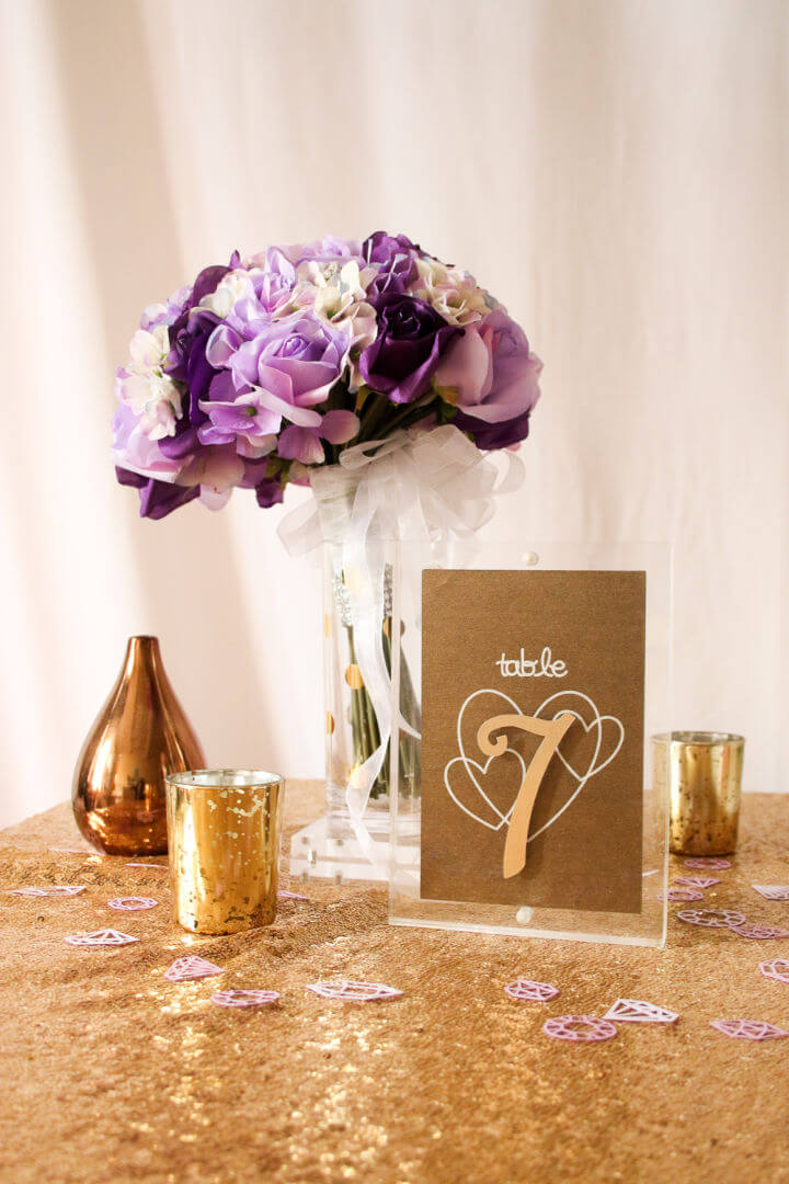 25 Best DIY Wedding Table Numbers and Holders - DIY Crafts