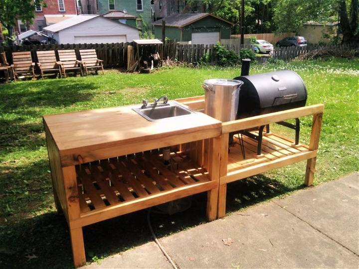 Backyard Kitchen Made From Reclaimed Materials