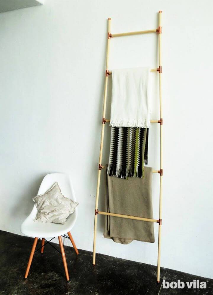 Blanket Ladder You Can Build Without Any Nails