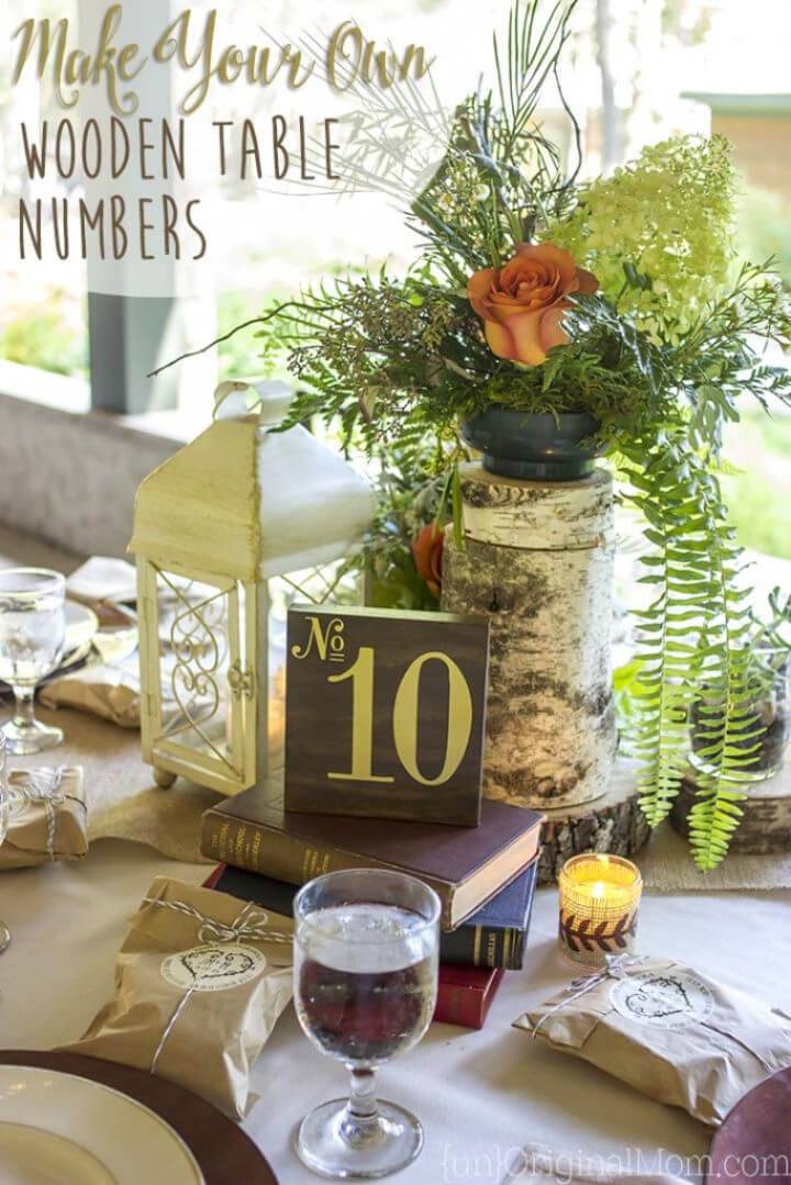 Build Wood Table Numbers for a Wedding