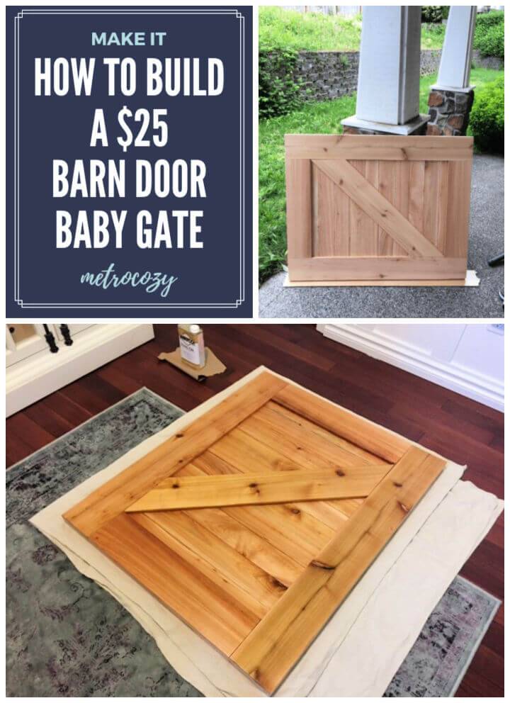 Build a Barn Door Baby Gate Under $25