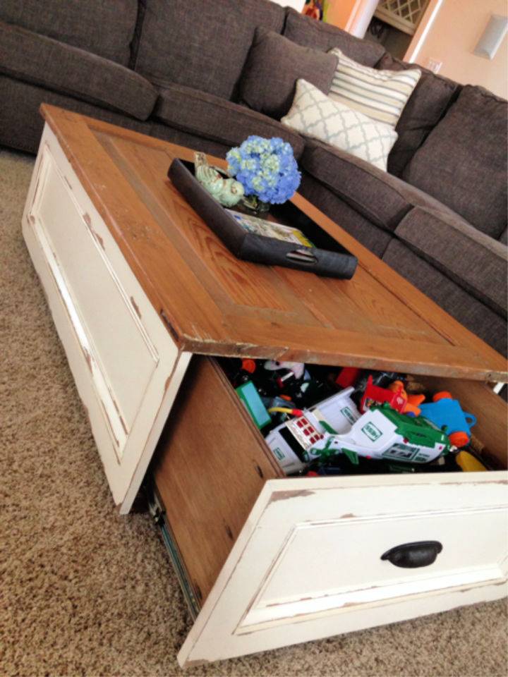 Build a Distressed Coffee Table with Storage