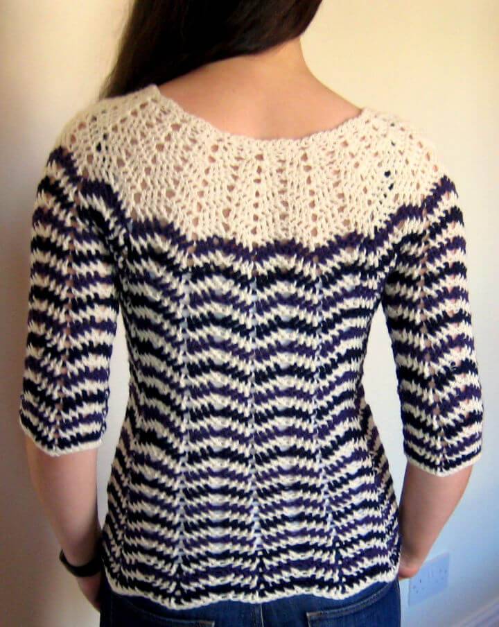 Chevron Stripes 3 season Sweater Free Crochet Pattern