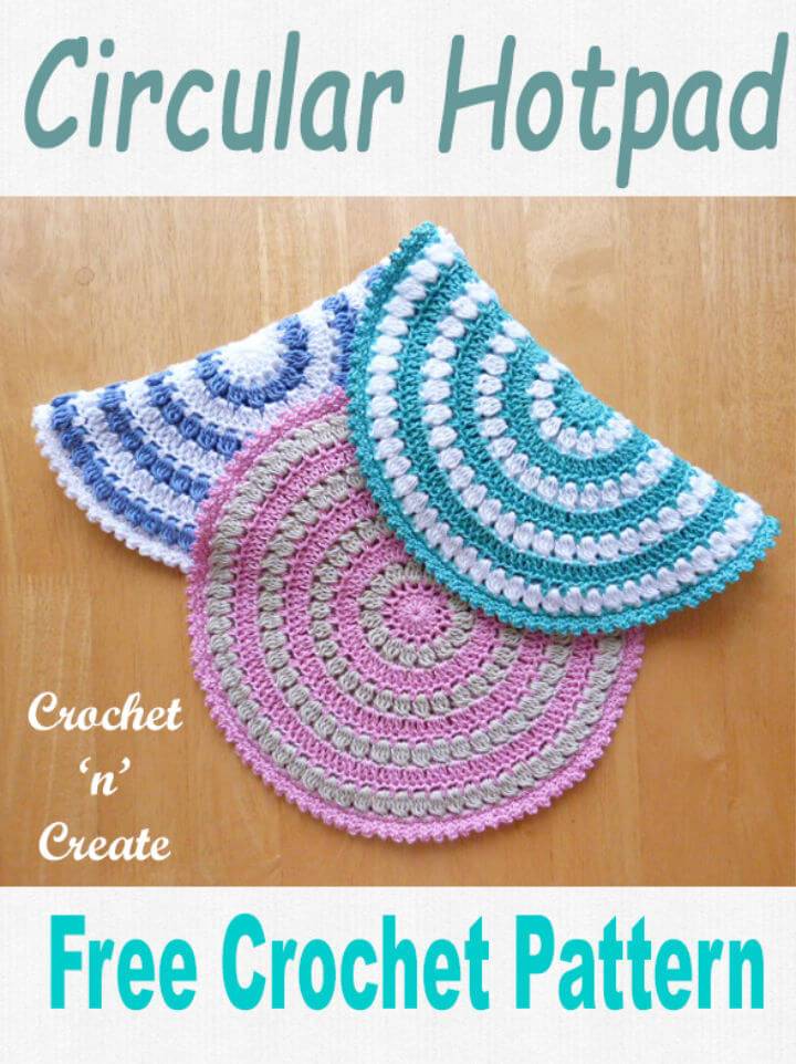 Crochet Circular Hot Pad Free Pattern