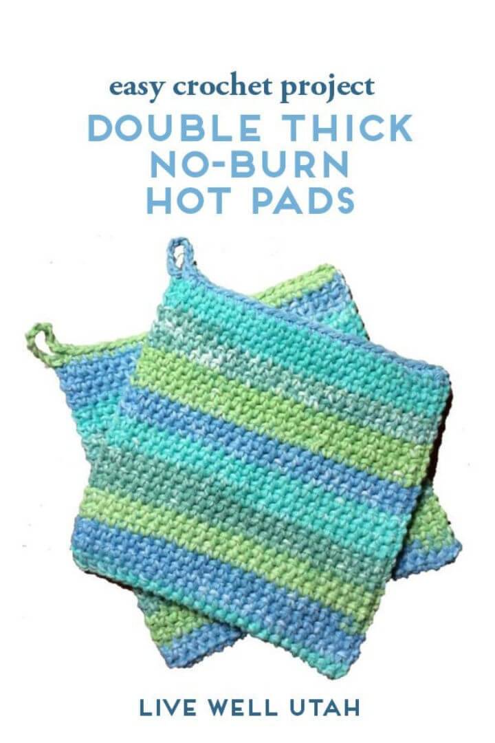 Crochet Double Thick No burn Hot Pad