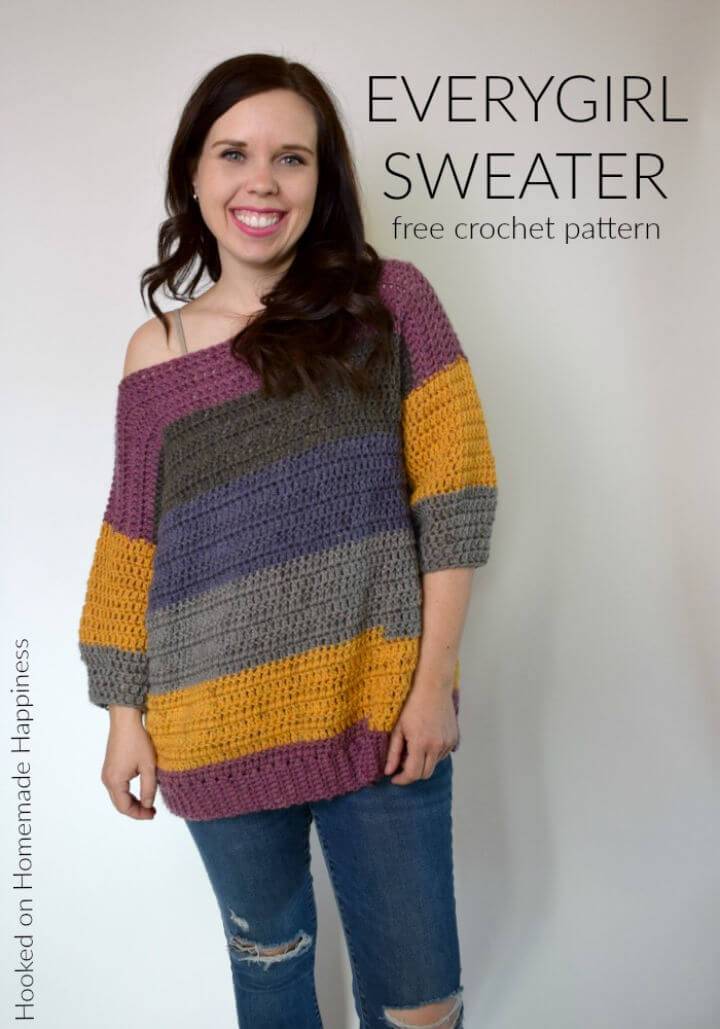 Crochet Everygirl Sweater Free Pattern