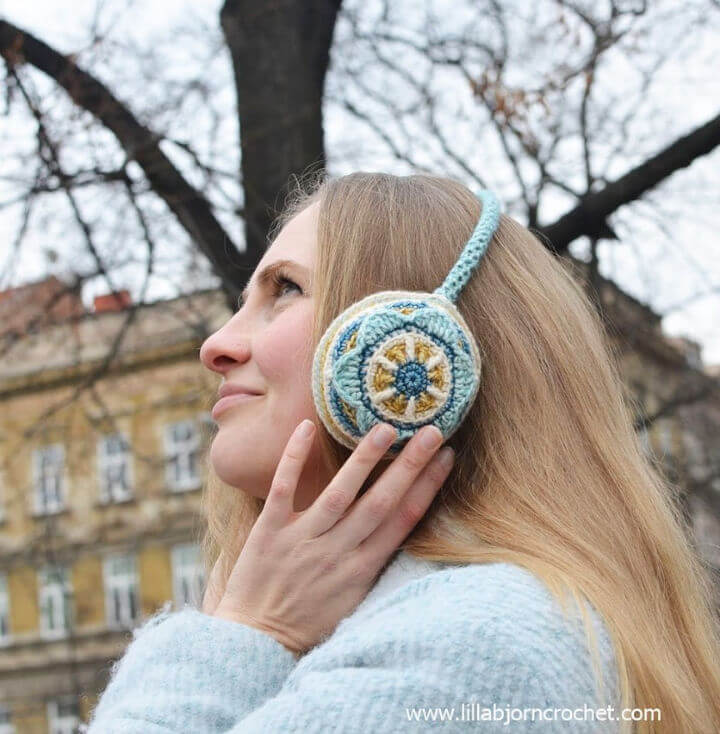 Floral Ear Muffs Crochet Pattern to Print