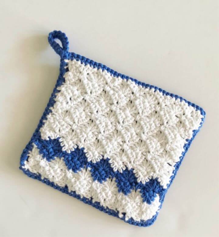 Crochet Harlequin Stitch Hot Pad Free Pattern