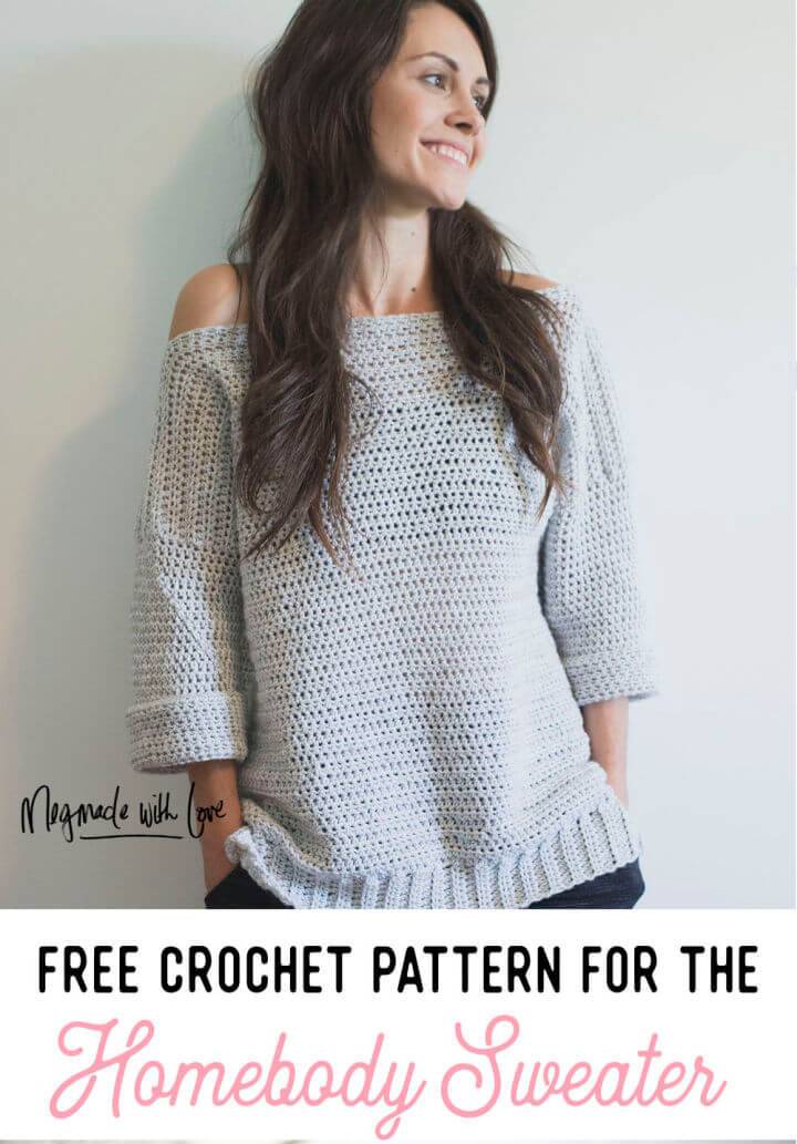 Crochet Homebody Sweater Free Pattern