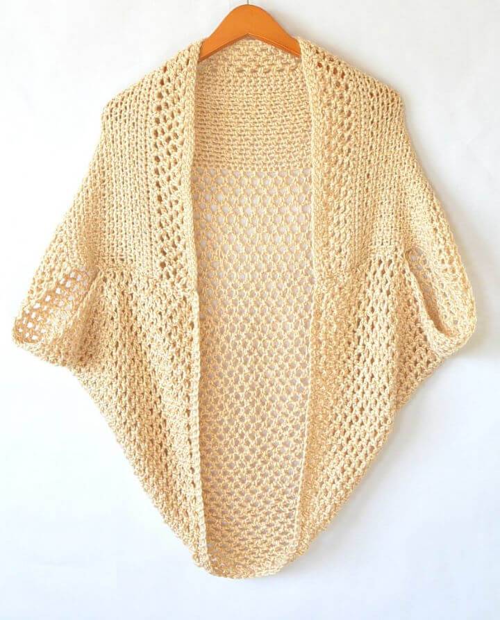 Crochet Mod Mesh Honey Blanket Sweater Pattern
