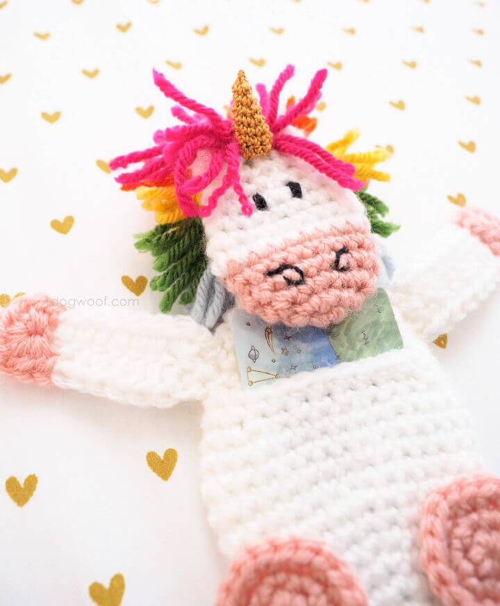 Cute Crochet Unicorn Gift Card Holder Pattern