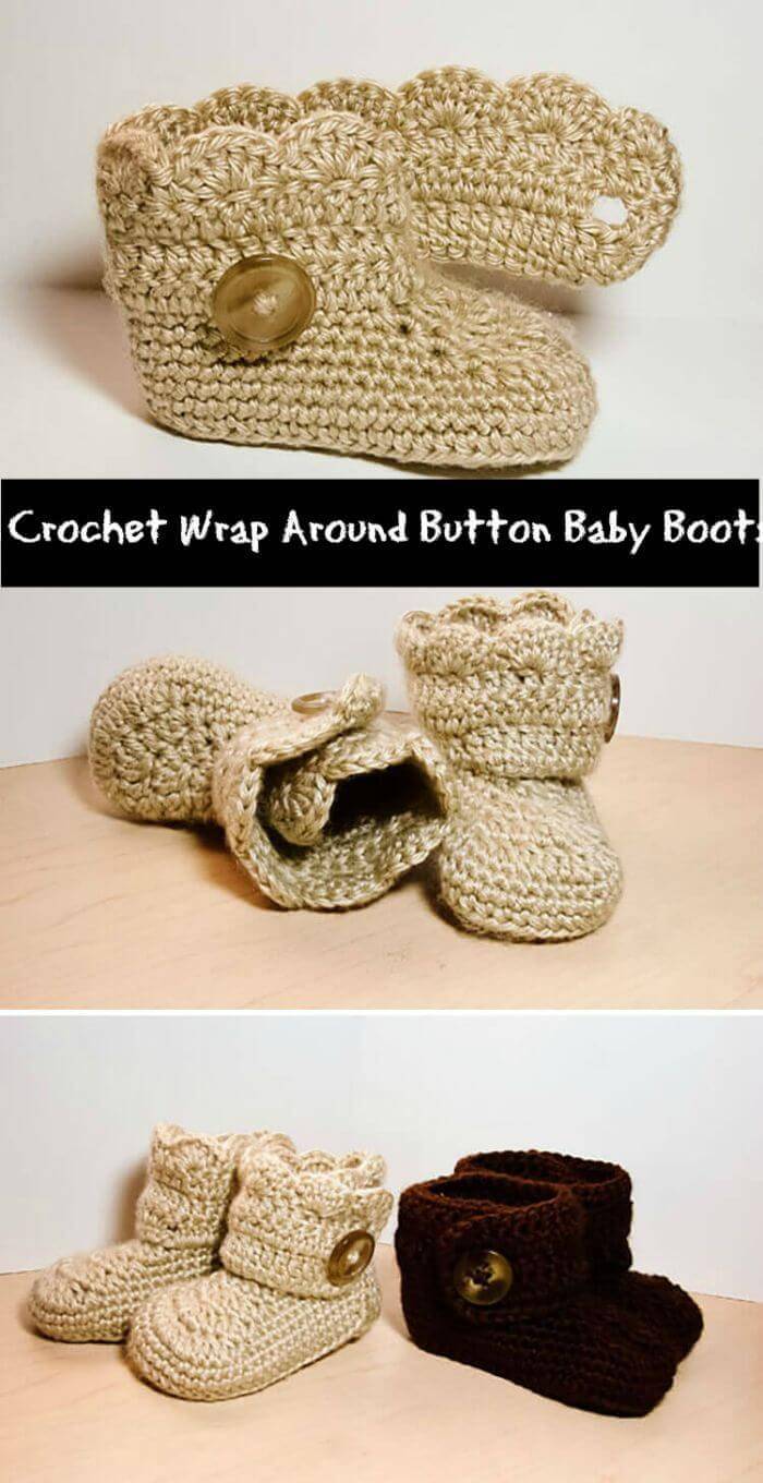 17 Free Crochet Baby Booties Pattern / Crochet Baby Shoes ⋆ DIY Crafts