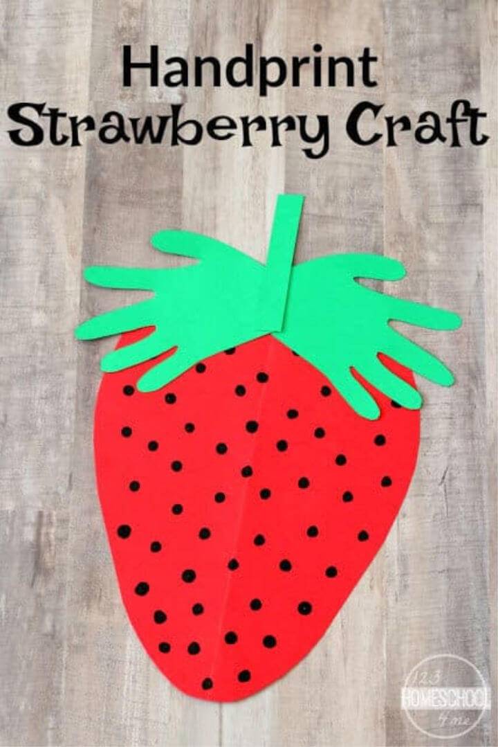 Cute DIY Handprint Strawberry