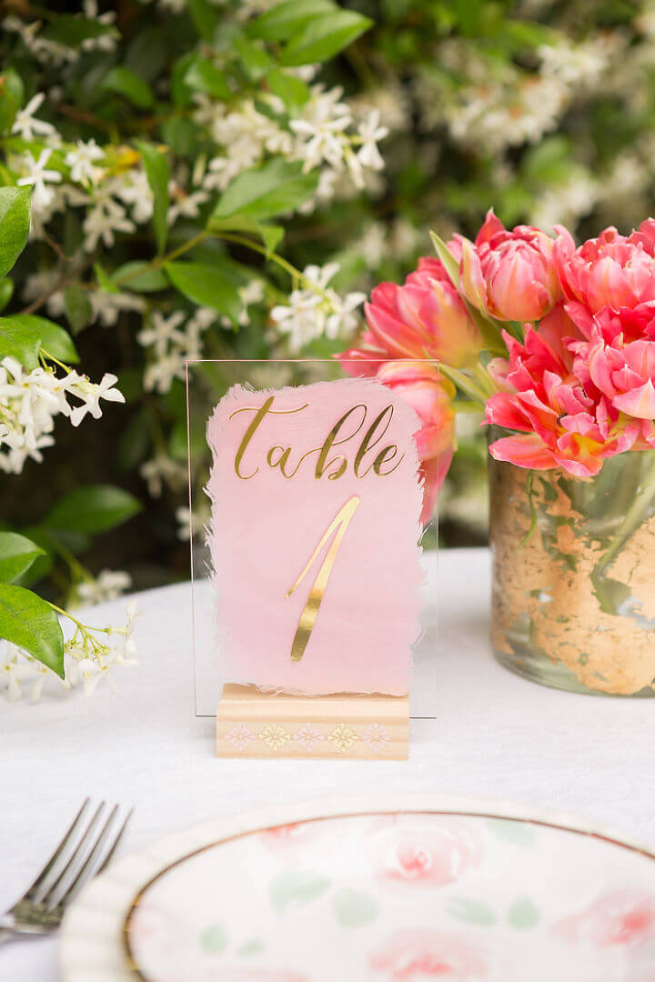 DIY Acrylic Table Numbers