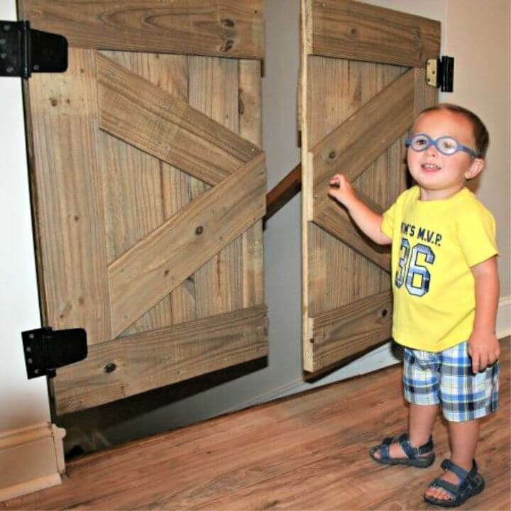 DIY Baby Gate With a Rustic Flair