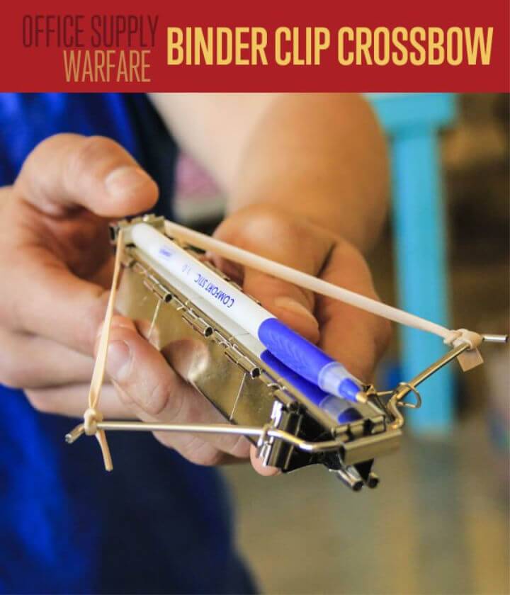 DIY Binder Clip Office Supply Crossbow