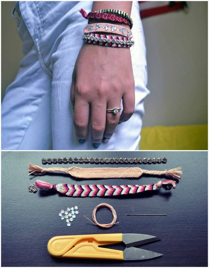 DIY Bling ed Out Friendship Bracelets