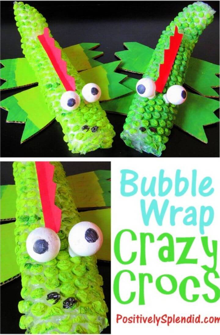 DIY Bubble Wrap Crocodile