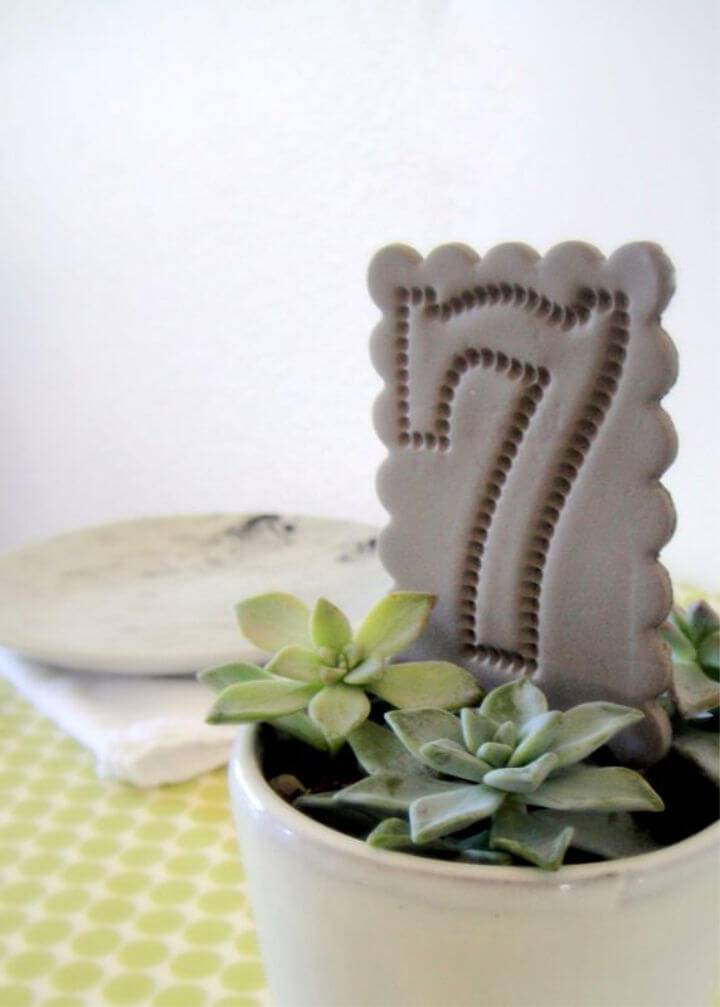 DIY Clay Table Numbers