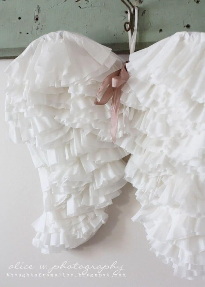 DIY Coffee Filter Angel Wings