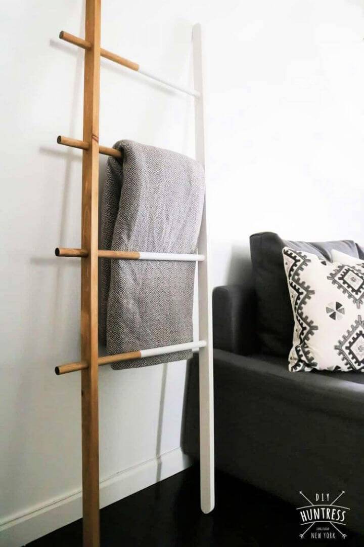 DIY Contemporary Blanket Ladder