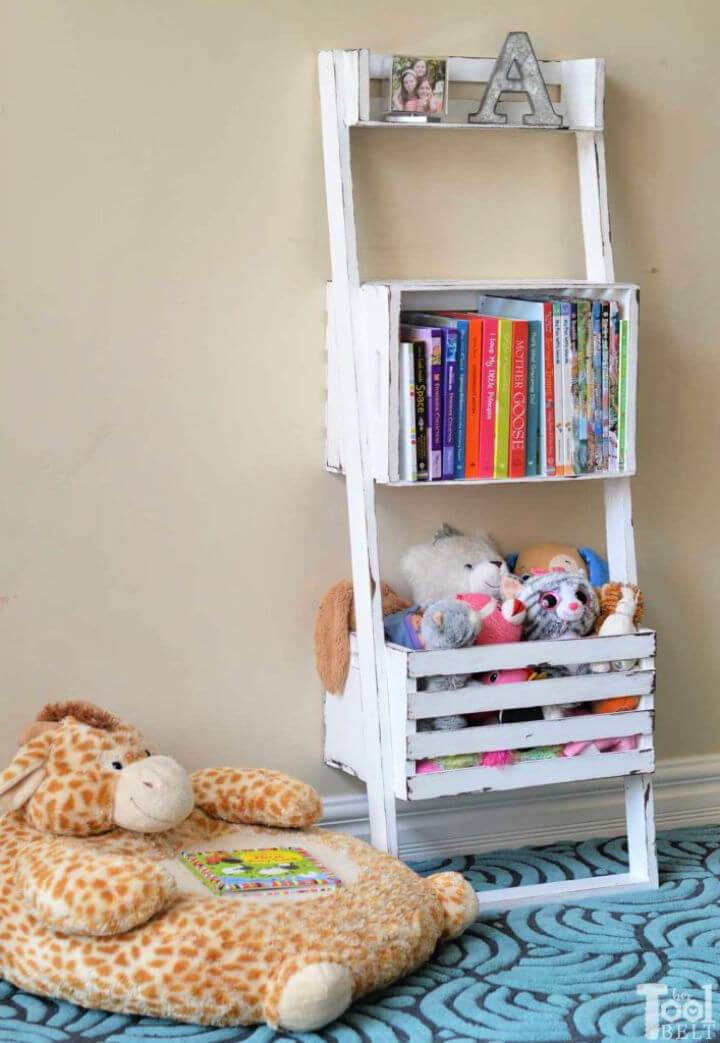Crate Leaning Shelf and Storage