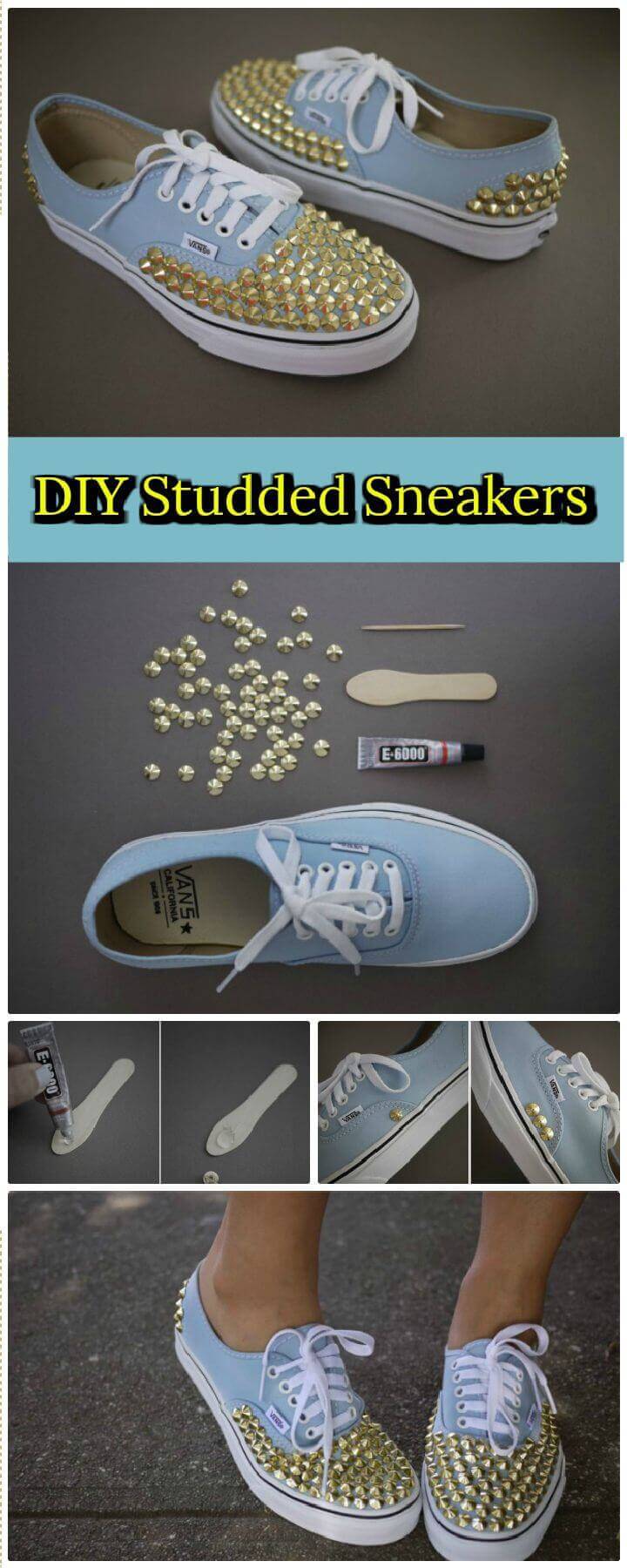 DIY Cute Studded Sneakers