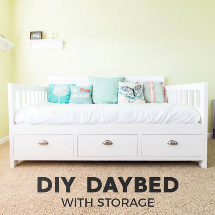 DIY Daybed with Storage Drawers Twin Size Bed