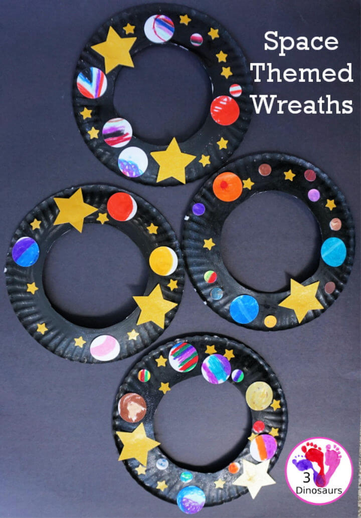 DIY Fun Space Theme Wreath