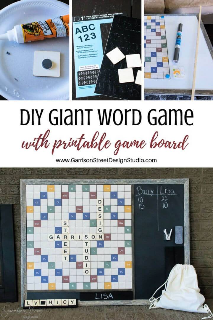 DIY Giant Word Game with Printable Game Board