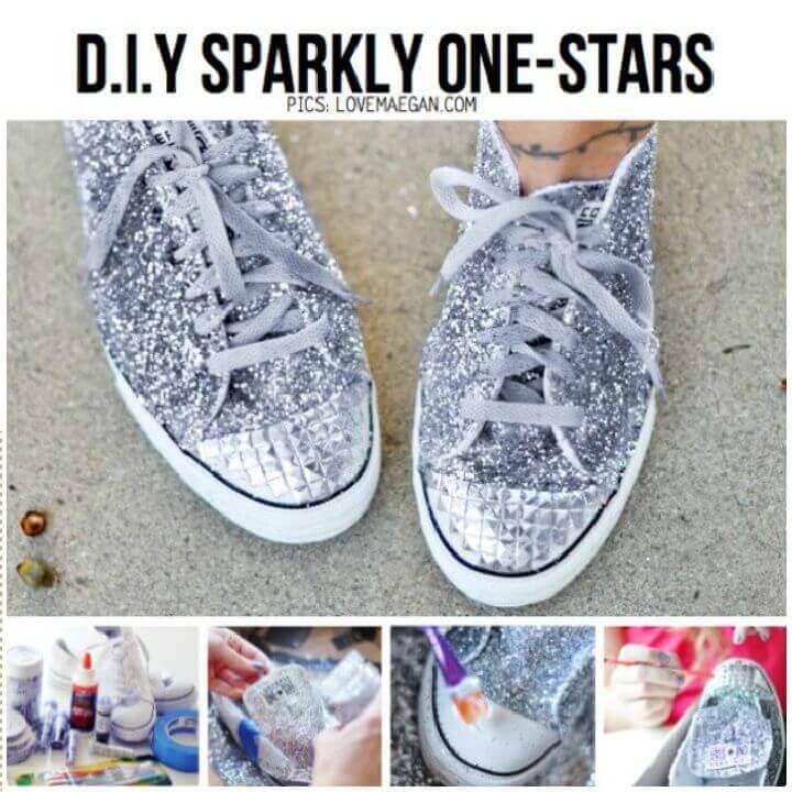DIY Glitter Sneakers