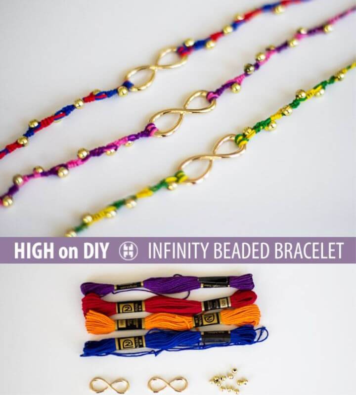 DIY Infinity Beaded Bracelet