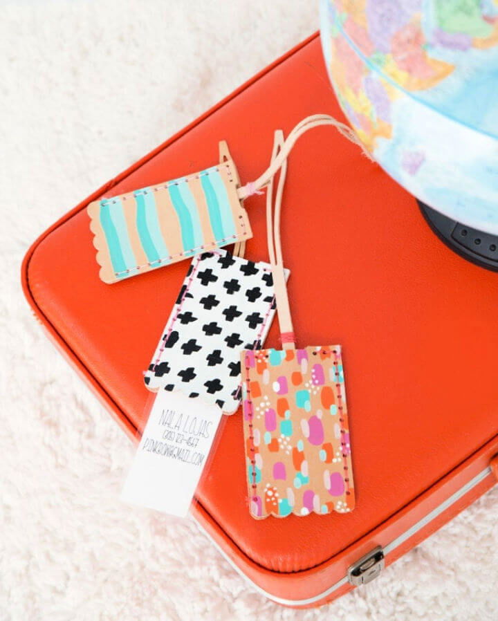 DIY Leather Luggage Tag at Home