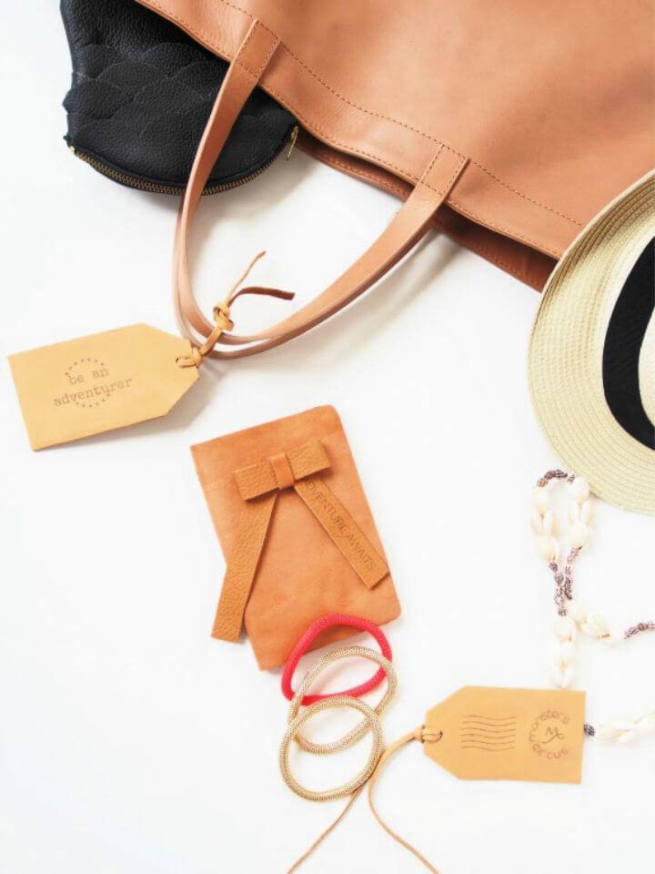 DIY Leather Travel Tags With Transfer