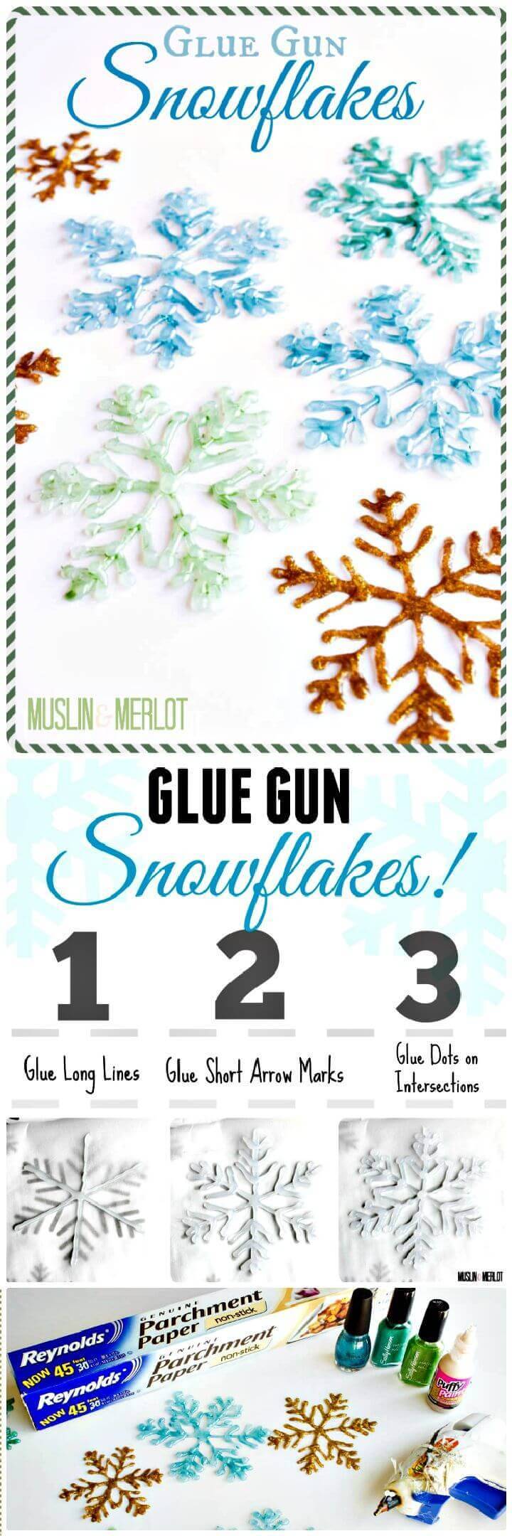 DIY Make Glue Gun Snowflakes