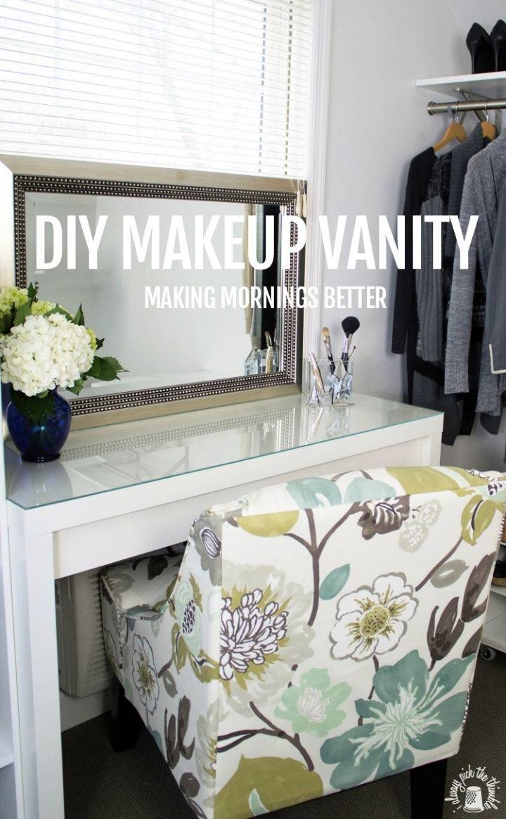 DIY makeup vanity tutorial and instructions