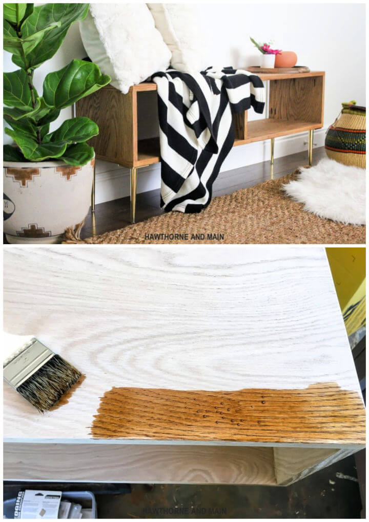 DIY Mid century Modern Bench